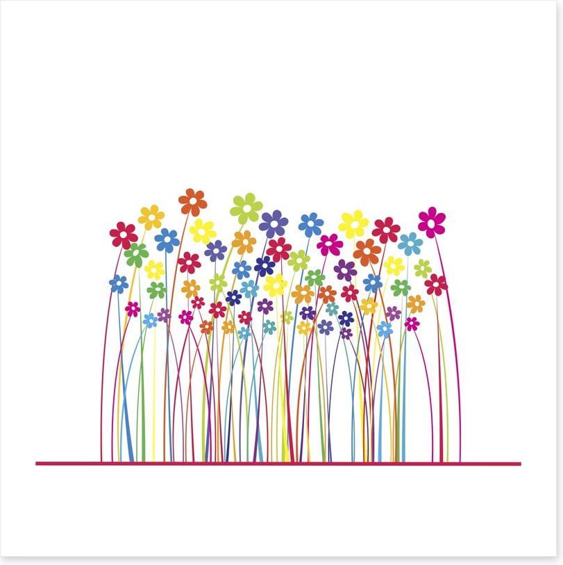 Rainbow flowers