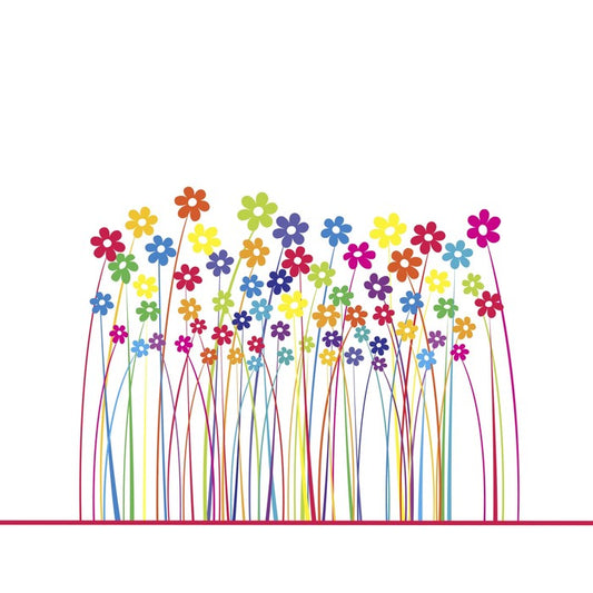 Rainbow flowers