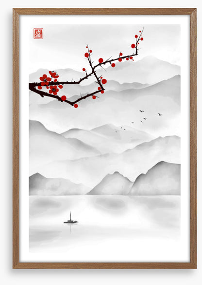 Blossom in the mist