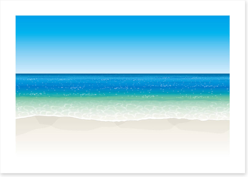 The glittering sea