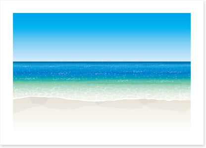The glittering sea