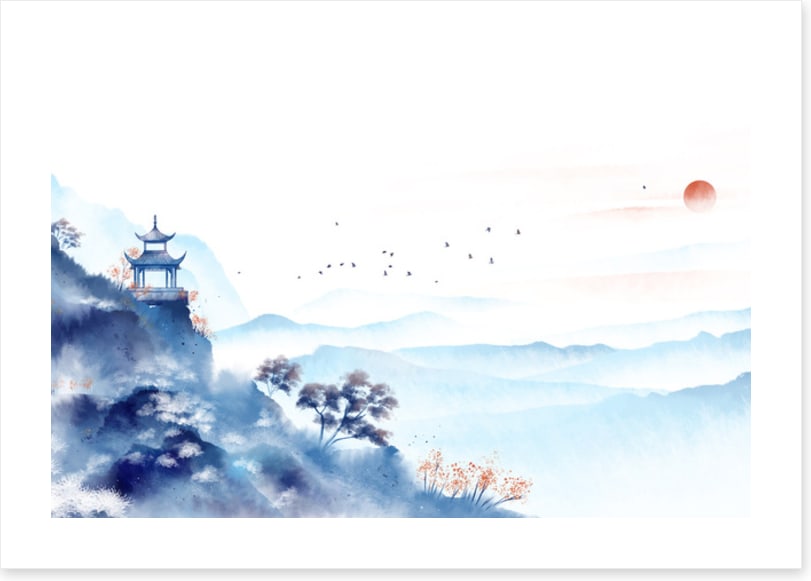 Maple mountain pagoda