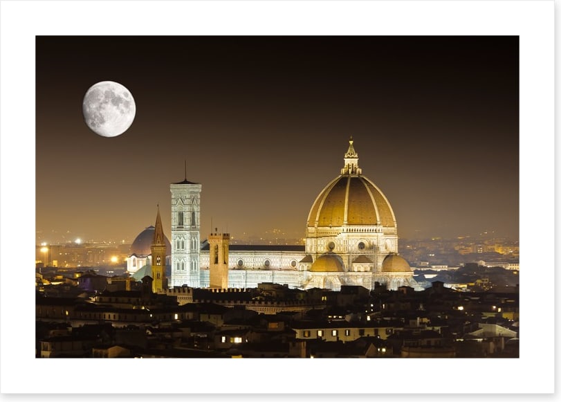 The moon over Florence