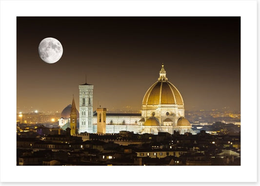 The moon over Florence