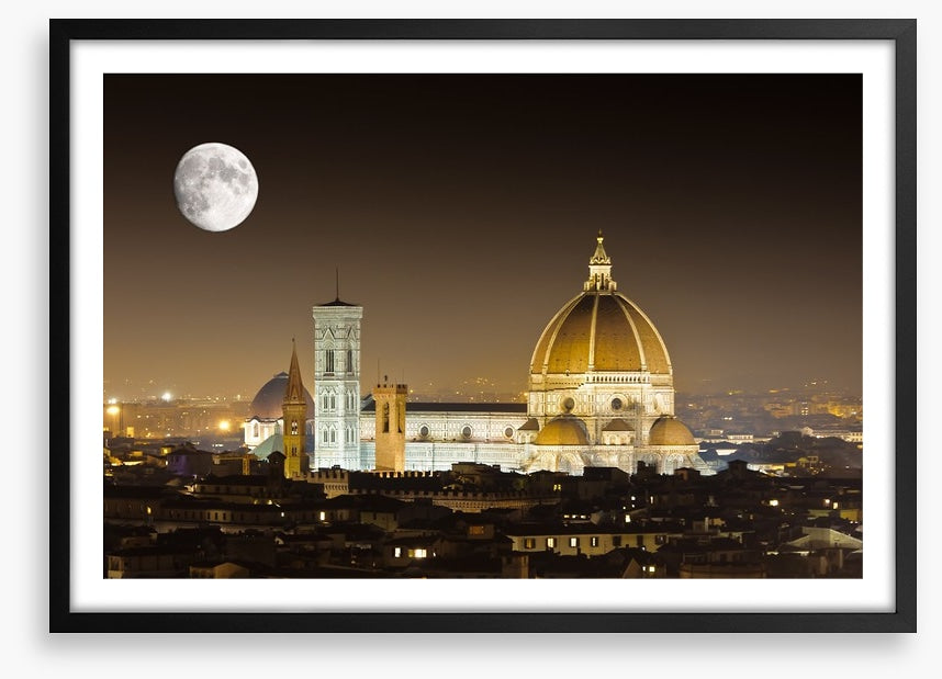 The moon over Florence