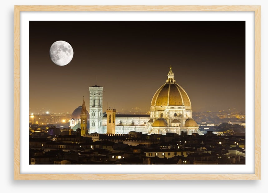 The moon over Florence