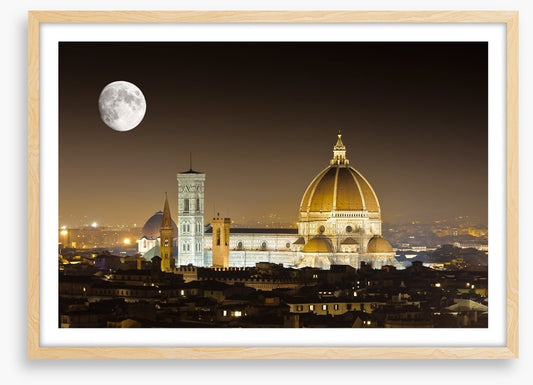 The moon over Florence