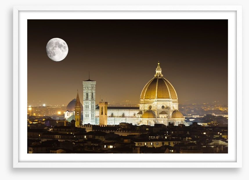 The moon over Florence