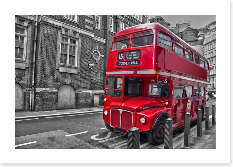 Retro red bus