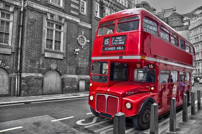 Retro red bus