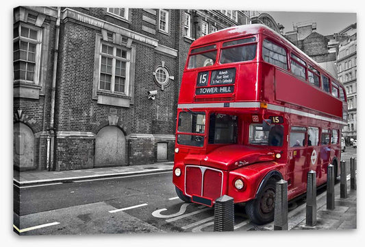 Retro red bus