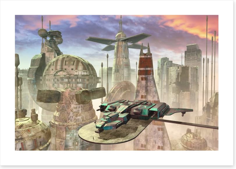Above the sandstone city