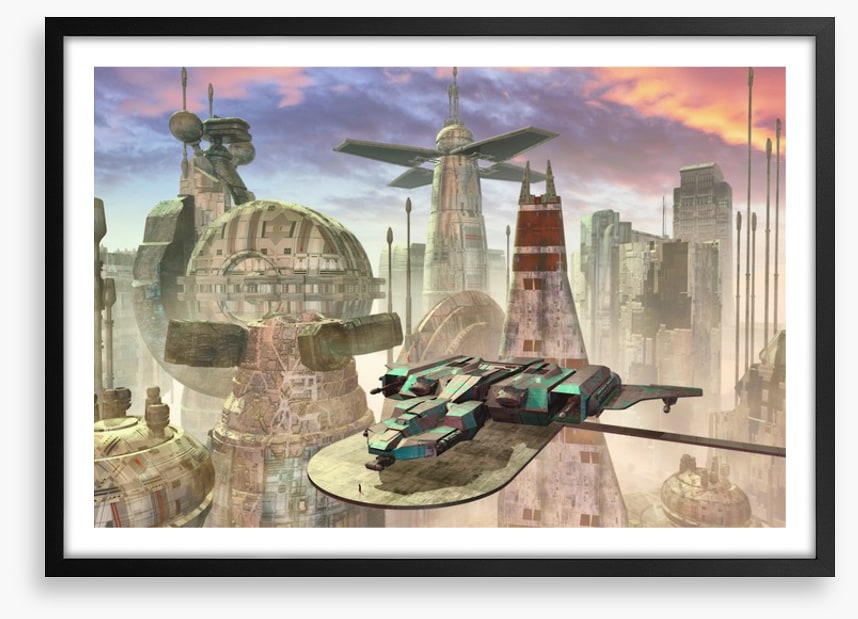 Above the sandstone city