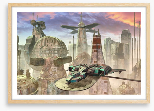 Above the sandstone city