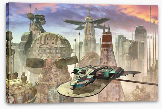 Above the sandstone city