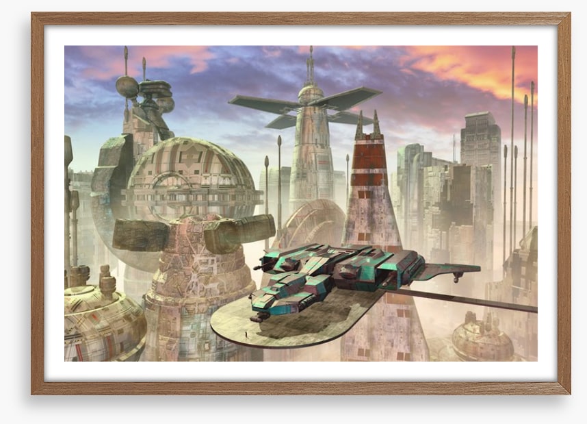 Above the sandstone city