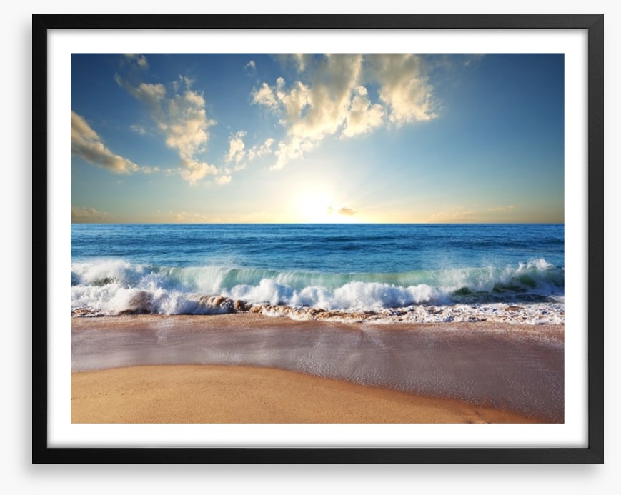 Gentle surf sunset