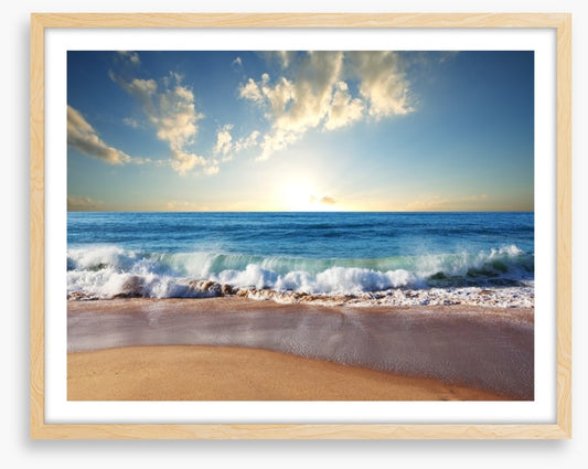 Gentle surf sunset