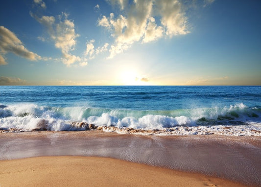 Gentle surf sunset