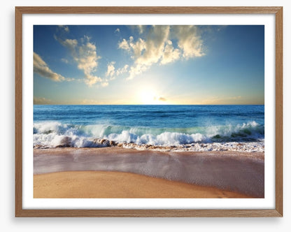 Gentle surf sunset