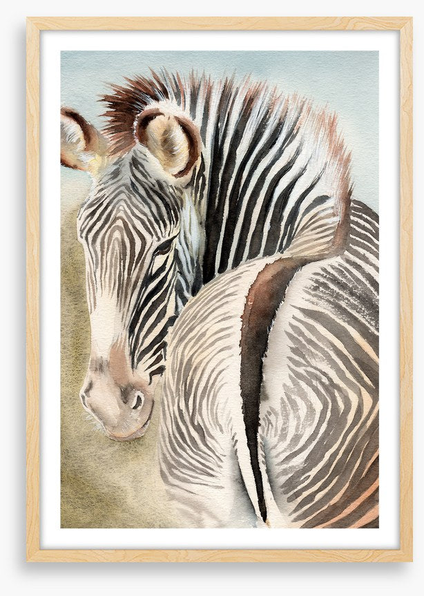 Behind the zebra