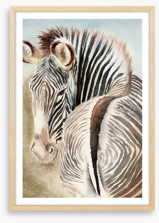 Behind the zebra