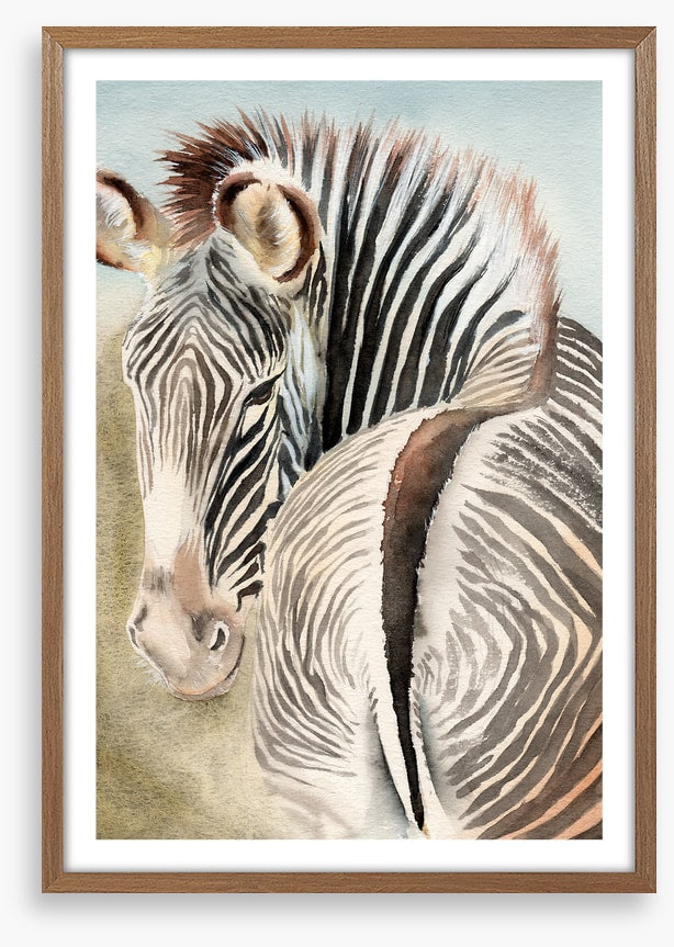 Behind the zebra