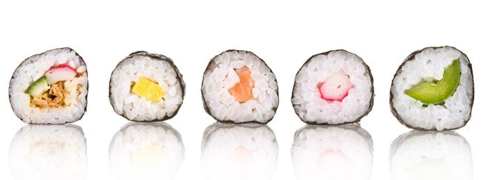 Sushi slice panoramic