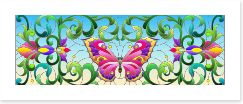 Butterfly leaves window