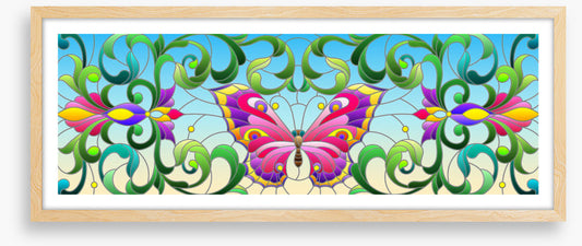 Butterfly leaves window
