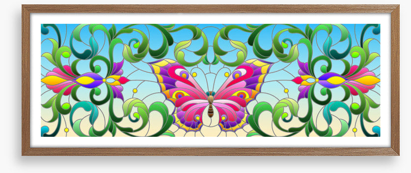 Butterfly leaves window