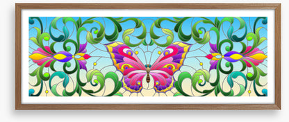 Butterfly leaves window