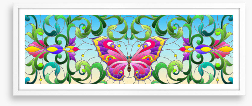 Butterfly leaves window