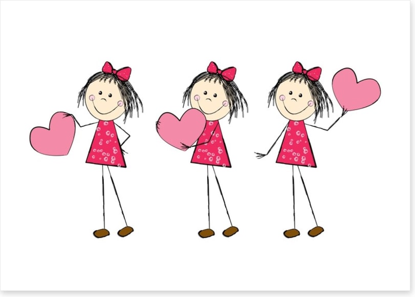 With love and hearts