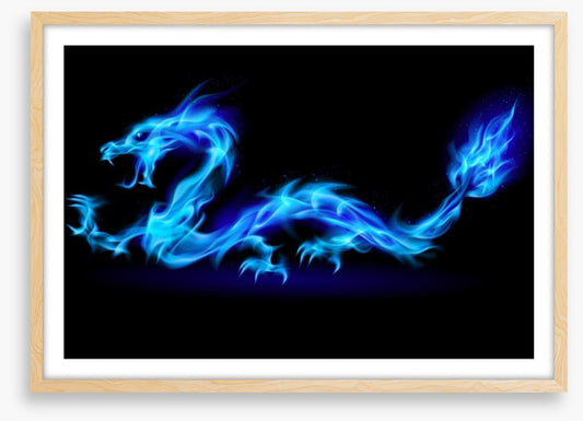 Blue fire dragon