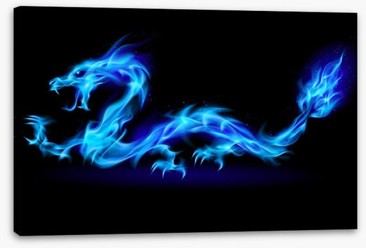 Blue fire dragon