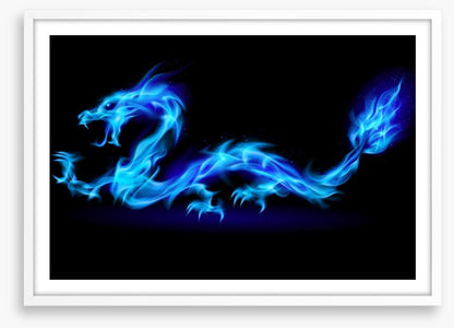 Blue fire dragon