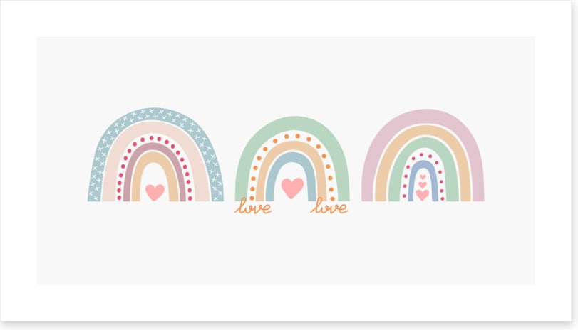 Rainbow love trio