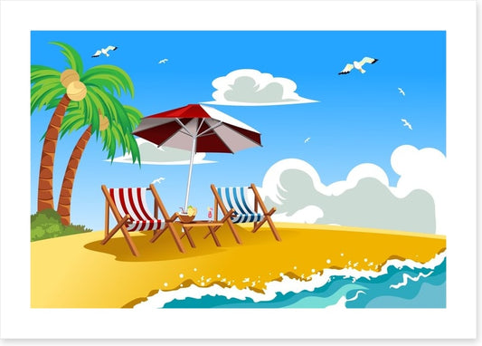 Deckchairs on the beach