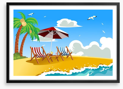 Deckchairs on the beach