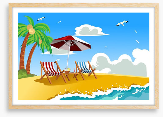 Deckchairs on the beach