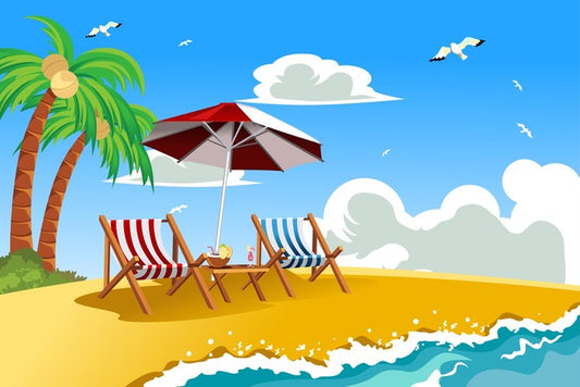 Deckchairs on the beach