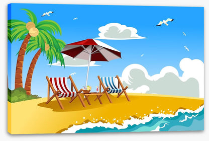 Deckchairs on the beach
