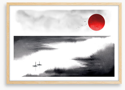 Below the rising sun