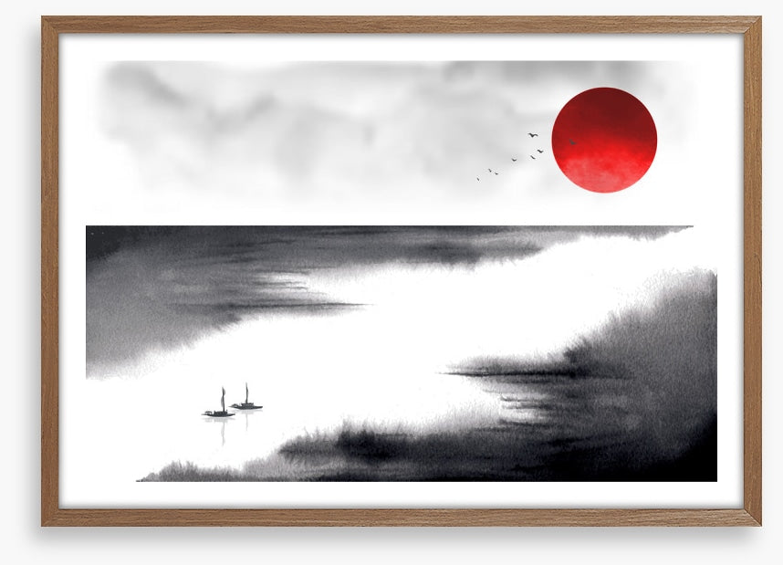Below the rising sun