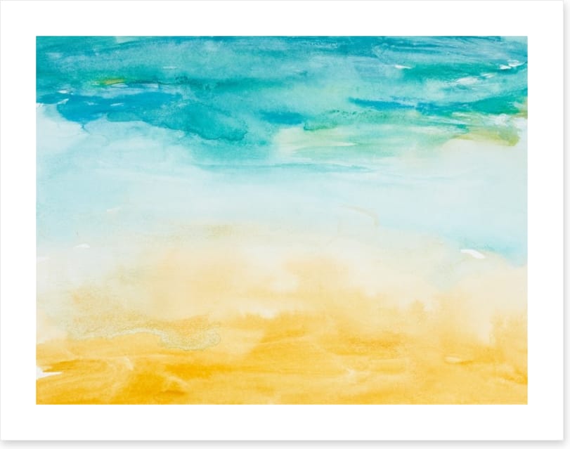 Beach days watercolour