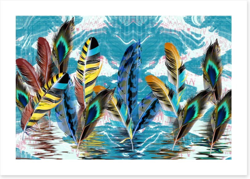 Floating feathers