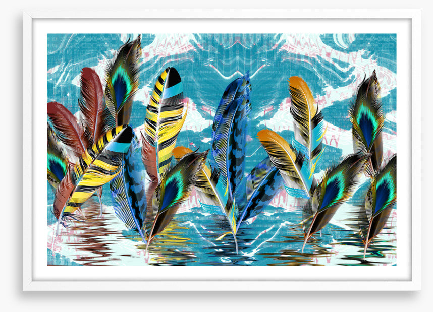 Floating feathers