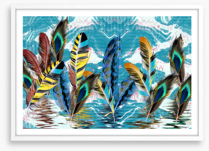 Floating feathers