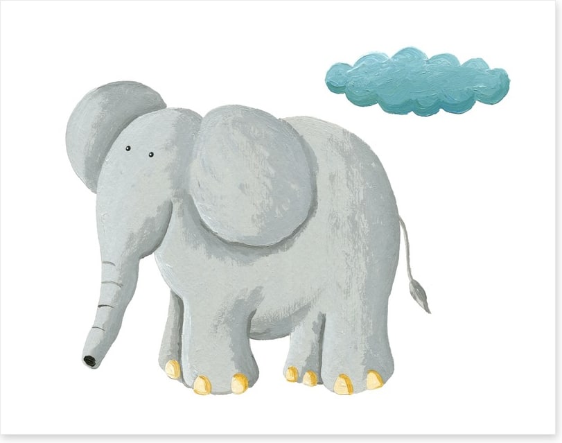 Elephant and rain cloud